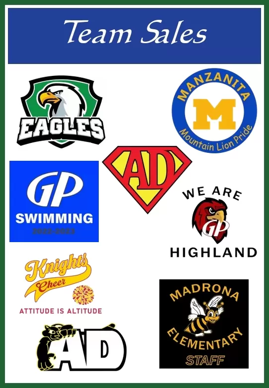 Team Sales Full-service sales PLUS a team discount for all schools, colleges, and youth groups.